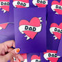 Father's Day Card 'Dad' Tattoo Style, thumbnail 3 of 5