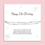 Silver Plated Happy 13th Birthday Bracelet Gift, thumbnail 1 of 7