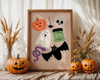 Squad Ghouls Halloween Art Print, 5 of 12
