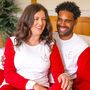 Personalised Organic Christmas Couples Pyjamas, thumbnail 2 of 7