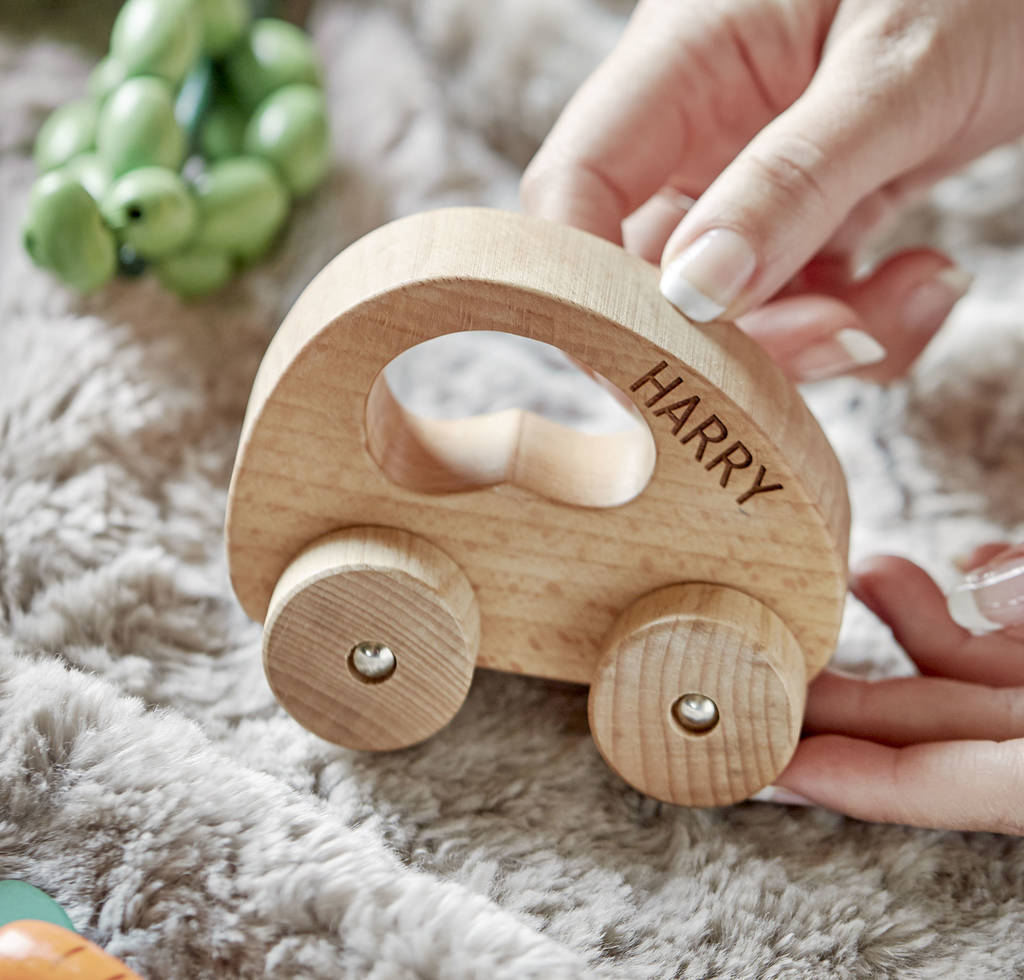Personalised Wooden Toy Car, 1 of 2