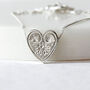 Wildflower Heart Necklace – Silver, thumbnail 5 of 6