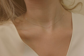 Simple Silver Choker Chain Necklace, 2 of 7