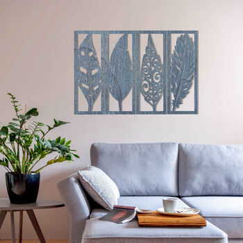 Mystical Feathers: Wooden Wall Art For Serene Spaces, 10 of 12
