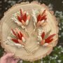 Burnt Orange Dried Flower Buttonhole, thumbnail 2 of 3