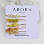 Crystal Gemstone Hairslides Set Of Five Choice Of Crystals, thumbnail 4 of 7