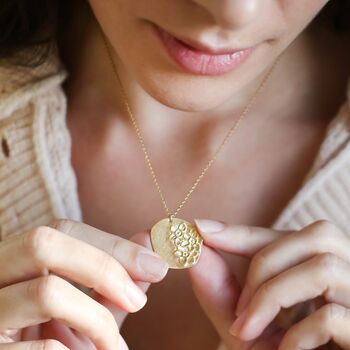 Personalised Gold Sterling Silver Birth Flower Necklace, 4 of 11