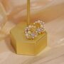 Monaco D’or Gold Pavé Star Moon Crystal Stud Earrings, thumbnail 3 of 4