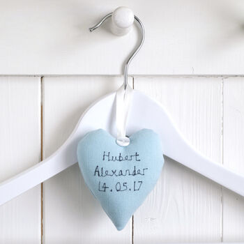 Personalised Hanging Heart New Baby Gift, 3 of 11