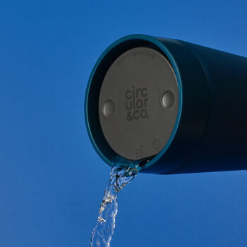Circular And Co Travel Mug Made From Recycled Stainless Steel 8oz Midnight Blue, 4 of 8