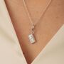 Sterling Silver Malted Milk Biscuit Charm Necklace, thumbnail 3 of 6