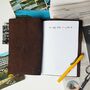 Personalised Refillable Leather Bound Notebook, thumbnail 2 of 7