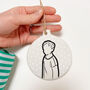 Hand Painted Personalised Portrait Christmas Bauble, thumbnail 6 of 8