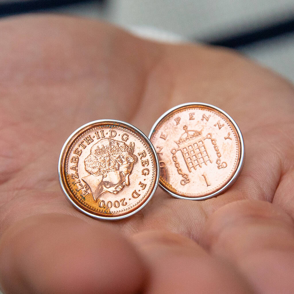 Image of 21st Birthday 1999 Penny Coin Cufflinks