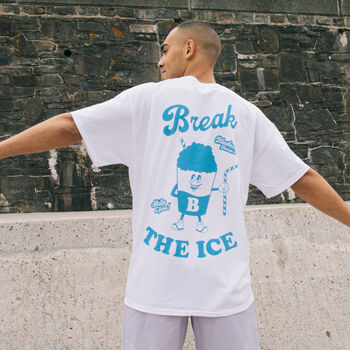 Break The Ice Men's T Shirt With Slush Drink Graphic, 3 of 4