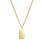 Ingot Tag Men's Necklace 18 K Gold Plated Solid Silver, thumbnail 3 of 5