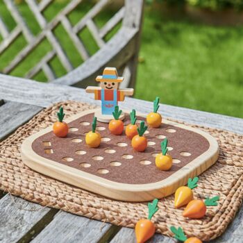 Personalised Wooden Childs Vegetable Patch Solitaire, 2 of 4