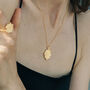 Secret Blessing Gold Plated Coin Double Sided Necklace, thumbnail 3 of 5