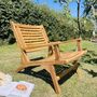 Wooden Garden Chair With Arms, thumbnail 6 of 7