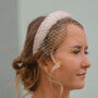 Ivory Silk Padded Headband With Optional Veil 'Everlee', thumbnail 1 of 9