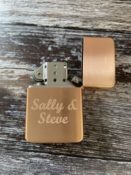 Personalised Engraved Rose Gold Lighter, 3 of 9