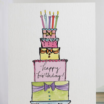 'Happy Birthday Cake!' Birthday Card By Gabrielle Izen Design ...