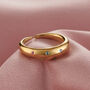 Personalised Birthstone Horn Open Ring, thumbnail 1 of 12