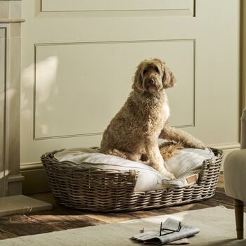 Hove Luxury Hand Woven Rattan Pet Bed, 2 of 9