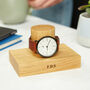 Personalised Gent's Solid Oak Watch Stand, thumbnail 1 of 12