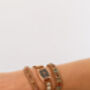 Bohemian Semi Precious Stone Wrap Bracelet Watch, thumbnail 3 of 7
