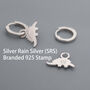 Sterling Silver Dinosaur Dangle Hoop Earrings, thumbnail 2 of 12