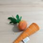 Handmade Felt Carrot With Removable Top: Pretend Play Food, Montessori Inspired, Ukca/Ce Tested, thumbnail 2 of 4