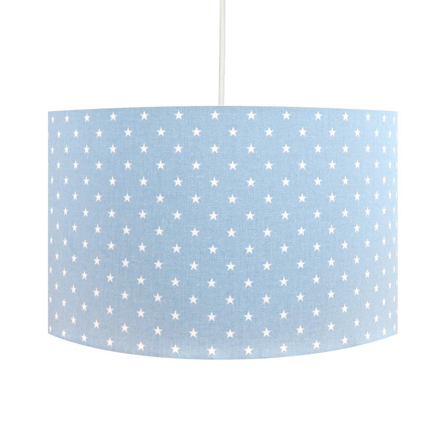 Mini Stars Drum Lampshade By Hunkydory Home Notonthehighstreet Com Mini Blue Stars Lampshade