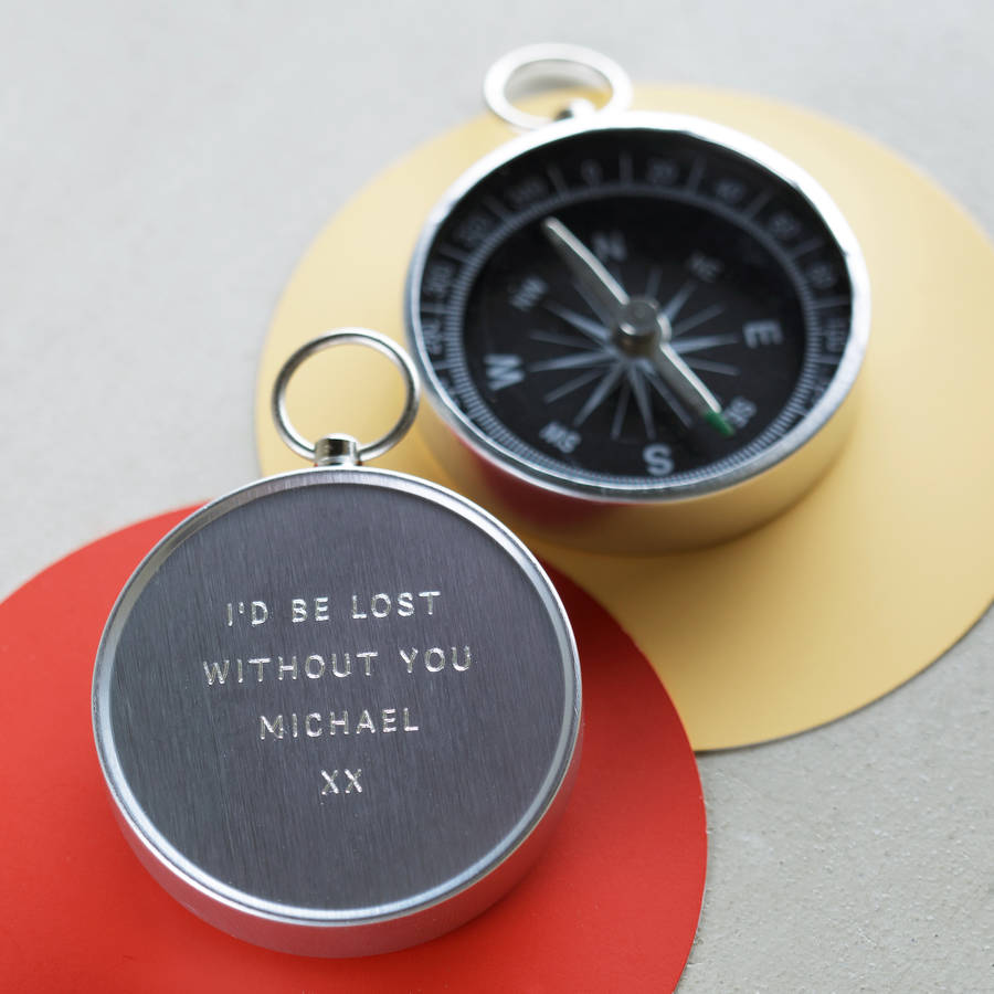Personalised Engraved Anniversary Compass, 1 of 2
