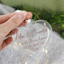 First Married Christmas Glass Bauble Keepsake, thumbnail 5 of 12