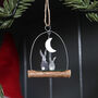 Christmas Moonlight Bunnies Decoration, thumbnail 3 of 3