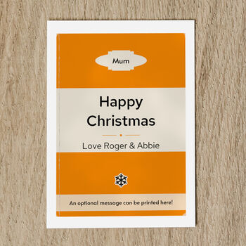 Personalised Christmas Card For Her Or Him Book Cover, 8 of 9