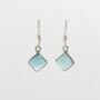 Captivating Blue Apatite Sterling Silver Tile Earrings, thumbnail 1 of 3