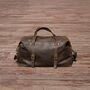 Large Genuine Leather Holdall Green, thumbnail 1 of 11