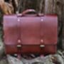 Brown Real Leather Briefcase Laptop Bag For Men, thumbnail 2 of 10
