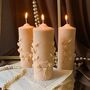 Vintage Romantic Style Floral Beige Handmade Soy Candle, thumbnail 1 of 3