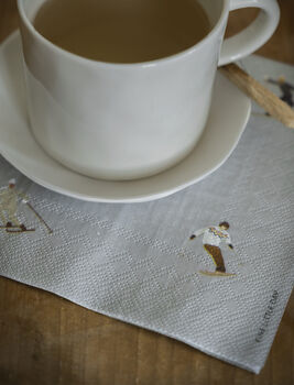 Skiers Paper Napkins Set Of 25, 3 of 4