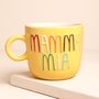 Yellow Embossed Mamma Mia Ceramic Mug, thumbnail 2 of 2