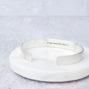 Personalised Solid Silver Coordinate Bangle, 2 of 5