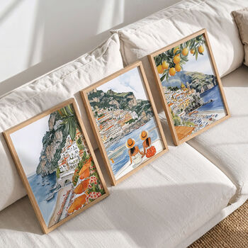 Set Of Three Amalfi Art Prints, 4 of 8
