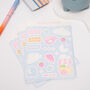 Pastel Dreams Cute Journal And Planner Sticker Sheet, thumbnail 3 of 5