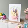 Personalised Girl's First Easter Decoration Card, thumbnail 1 of 6