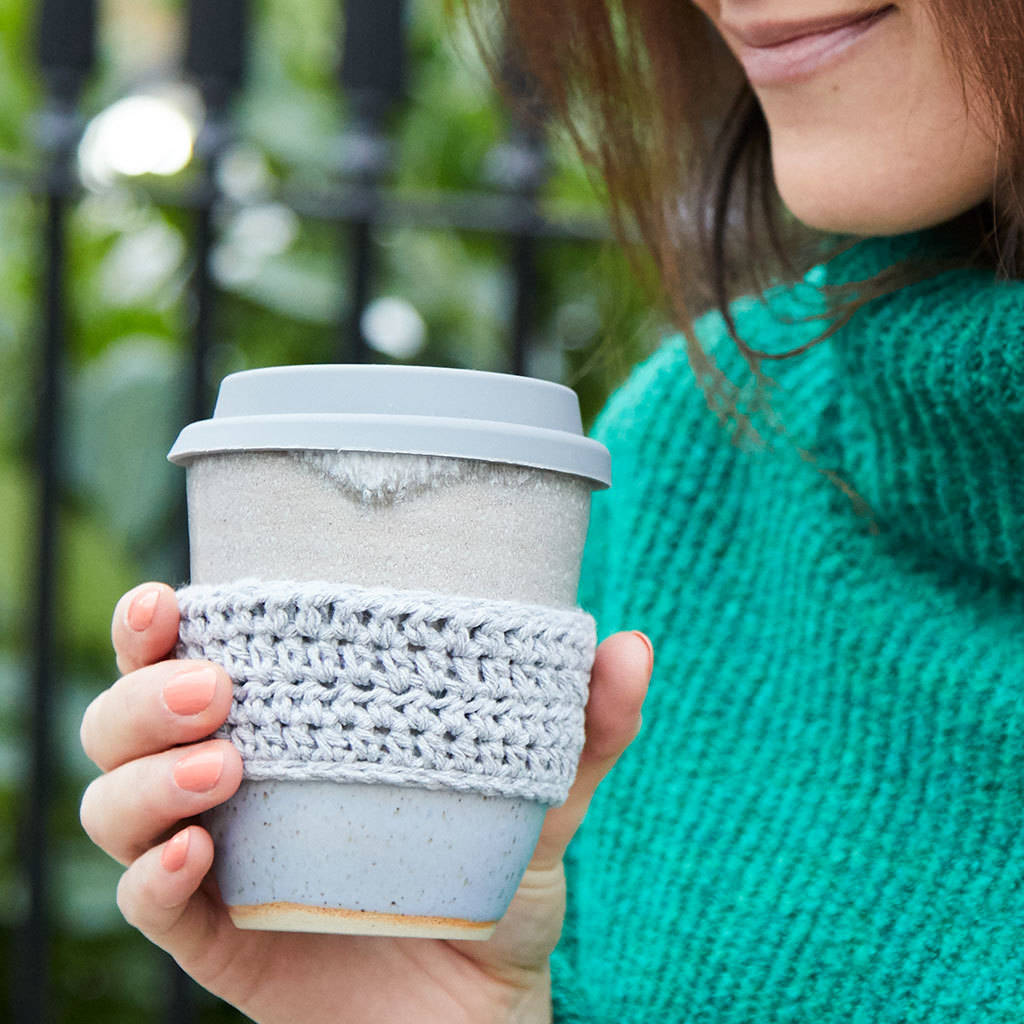 Image of Ceramic Travel Mug *Limited Edition* Crochet Band