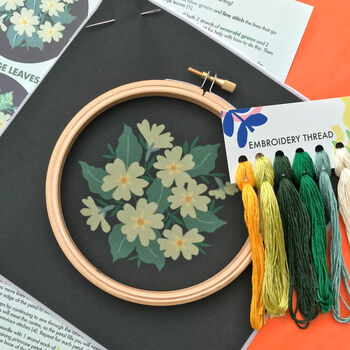 Primrose Floral Embroidery Kit, 3 of 3