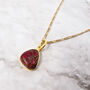 18k Gold Vermeil Plated Garnet Everyday Necklace, thumbnail 1 of 5